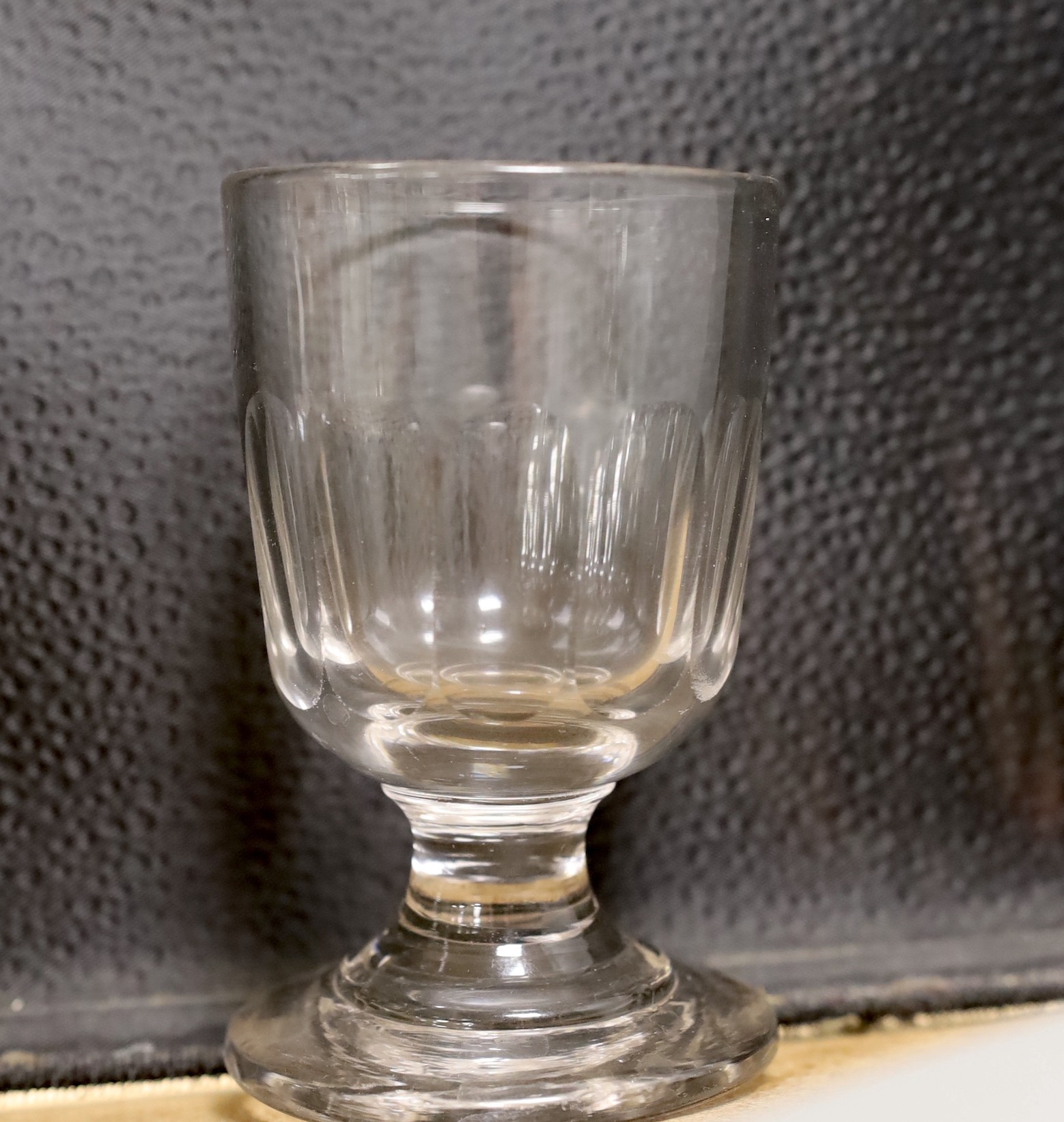 A set of five 19th century glass rummers, 12cm tall